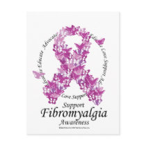 Fibromyalgia Ribbon of Butterflies Postcard