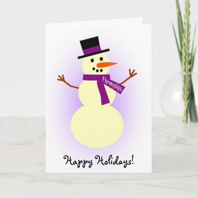 Fibromyalgia Snowman card (Front)