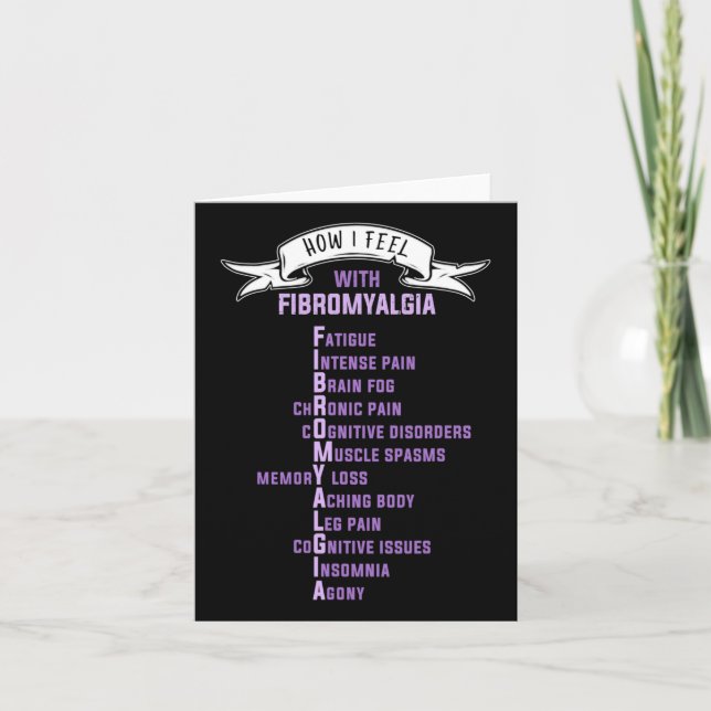 Fibromyalgia Spoonie And Fibro Awareness This Is M Card (Front)