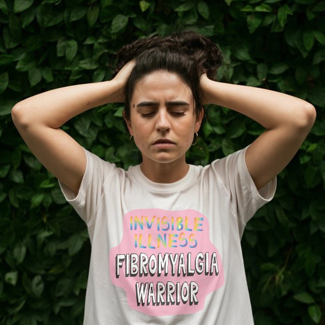 Fibromyalgia warrior fibro illness invisible pain T-Shirt (Creator Uploaded)