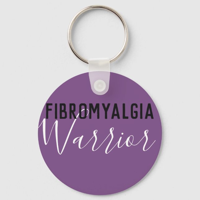 Fibromyalgia Warrior Keychain (Front)