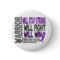 Fibromyalgia Warrior Pinback Button