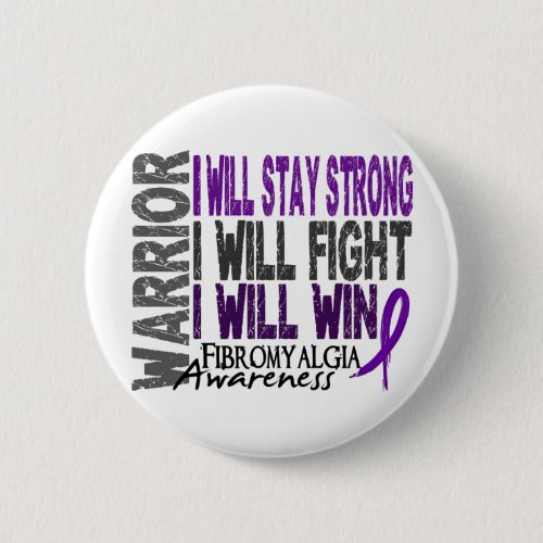 Fibromyalgia Warrior Pinback Button