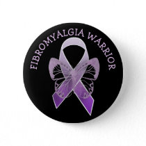 Fibromyalgia Warrior Purple Awareness Ribbon Butto Button