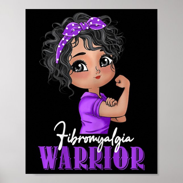 Fibromyalgia Warrior Strong Women Fibromyalgia Awa Poster (Front)