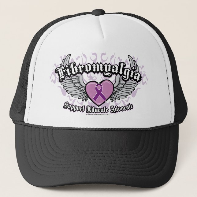 Fibromyalgia Wings Trucker Hat (Front)