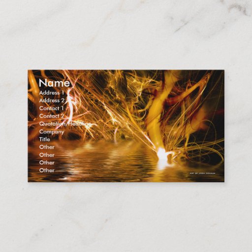 Customizable Fibrous Fantasy Business Card Template