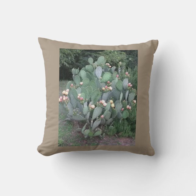 Fico d'India Throw Pillow (Front)