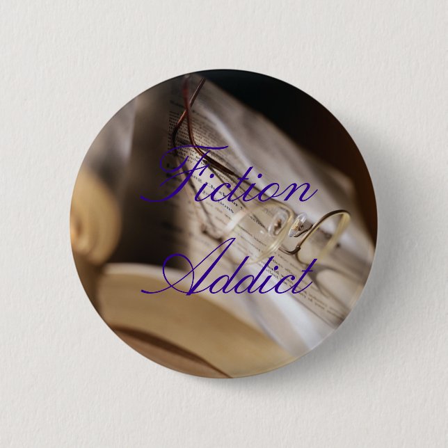 Fiction Addict Button (Front)