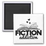 Fiction Addiction Bookworm Reading Quote Book Magnet