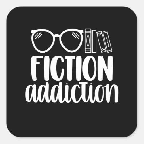 Fiction Addiction Square Sticker