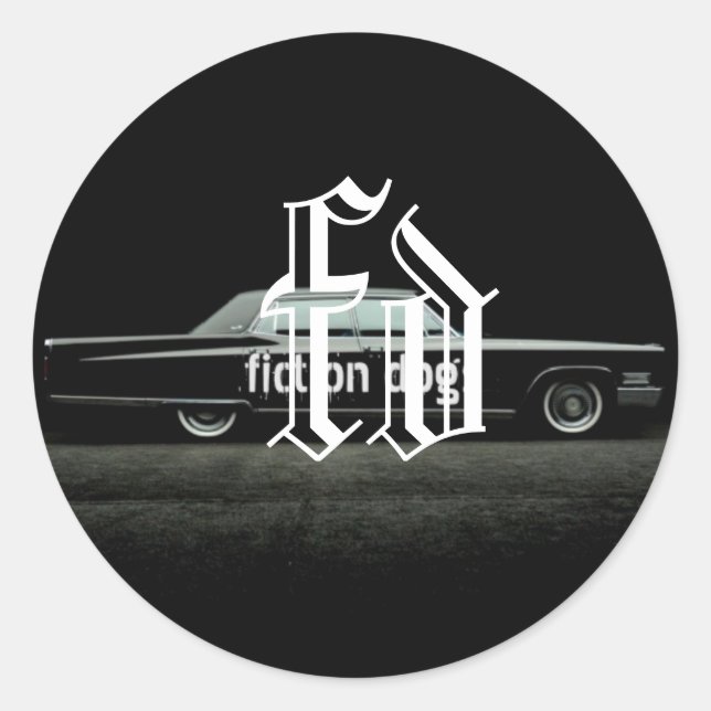 fiction dogs sticker (Front)