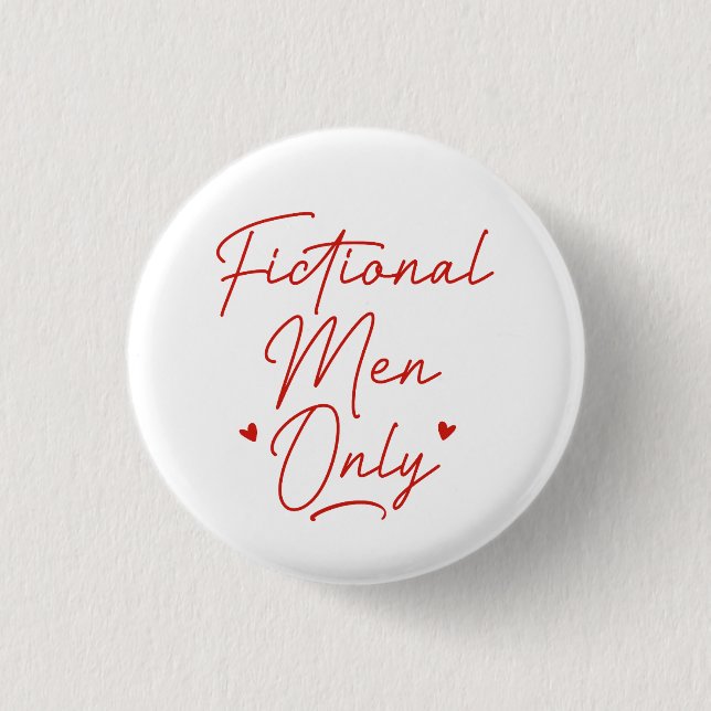 Fictional Men Only Button (Front)