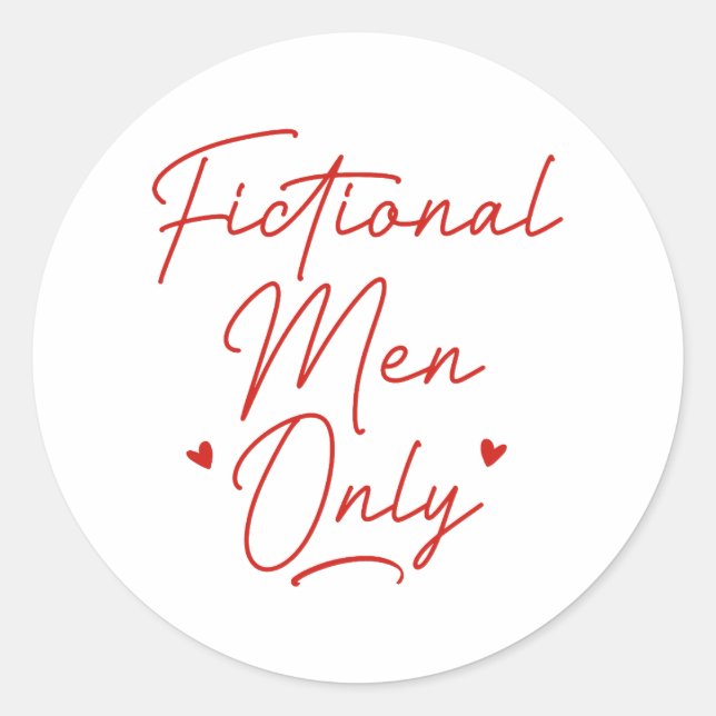 Fictional Men Only Classic Round Sticker (Front)