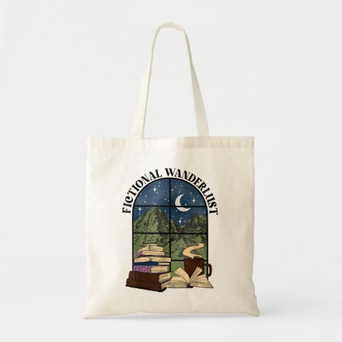 Fictional Wanderlust Bookish Book Lovers Reading H Tote Bag