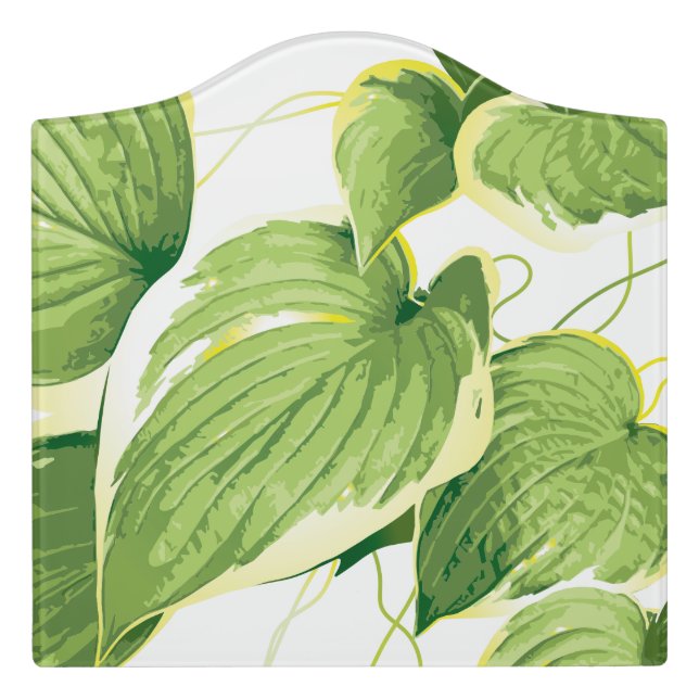 Ficus Plant 2 Door Sign (Large Crest Front)