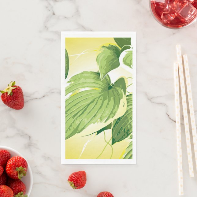 Ficus Plant 4 Paper Guest Towels (Insitu)