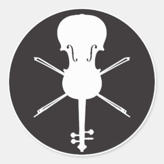 Fiddle & Cross-Bows (Skull & Crossbones) Sticker
