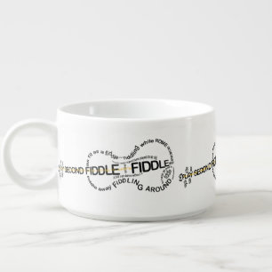 Fiddle Expressions Word Art Violin Shape Bowl