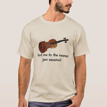 Fiddle Jam Session T-shirt by stradavarius at Zazzle