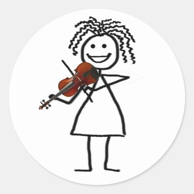 Fiddle Kids Sicker Classic Round Sticker (Front)