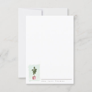 FIDDLE LEAF FIG Personalized Stationery Note Card