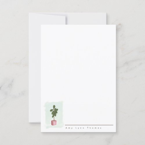 FIDDLE LEAF FIG Personalized Stationery Note Card