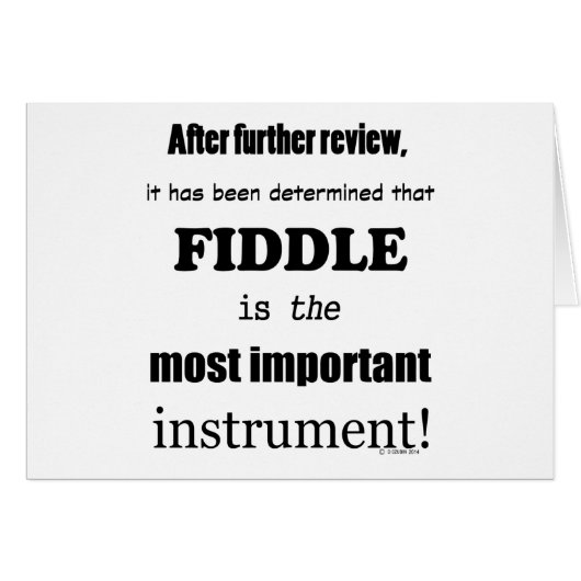 Fiddle Most Important Instrument Cards (Front Horizontal)