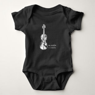 Fiddle Not Violin Bluegrass Country Music Gift Baby Bodysuit