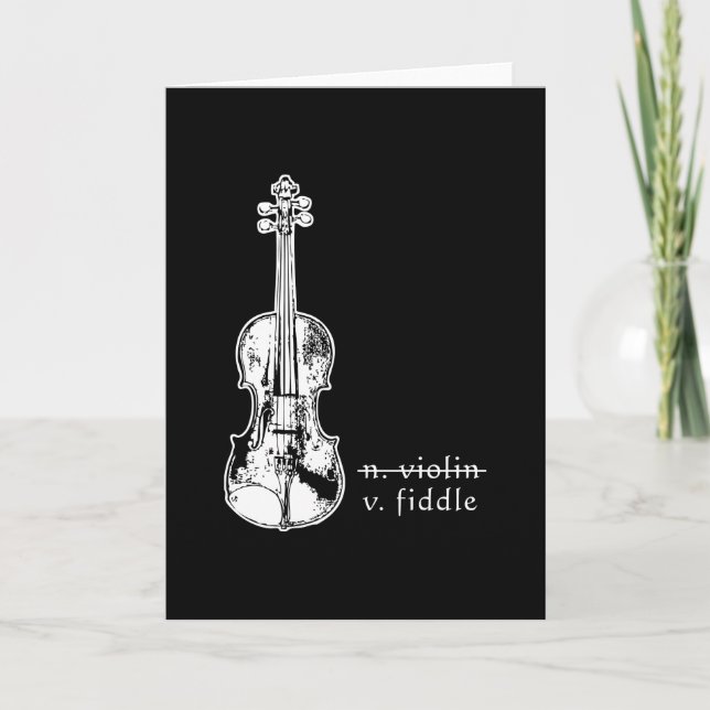 Fiddle Not Violin Bluegrass Country Music Gift Card (Front)