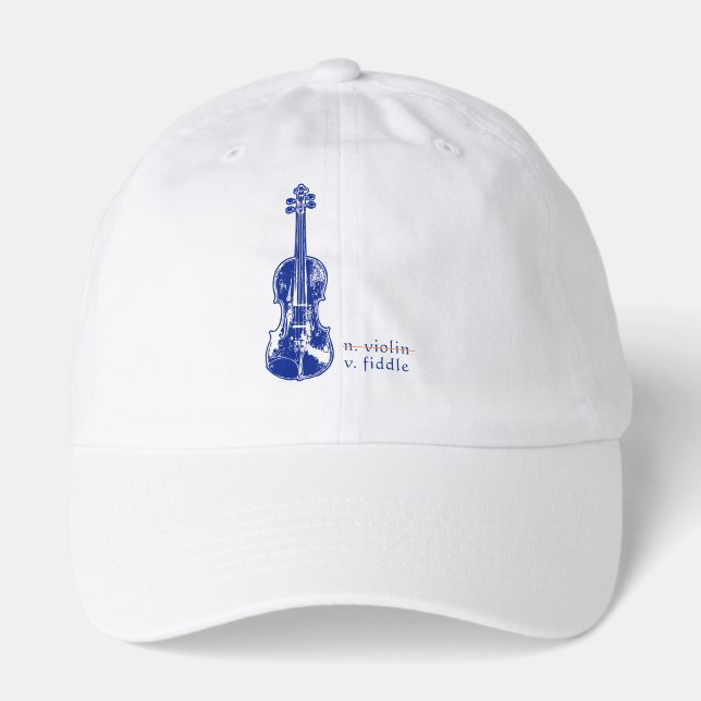 Fiddle Not Violin Bluegrass Country Music Gift Hat (Front)