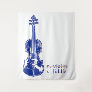 Fiddle Not Violin Bluegrass Country Music Gift Tapestry