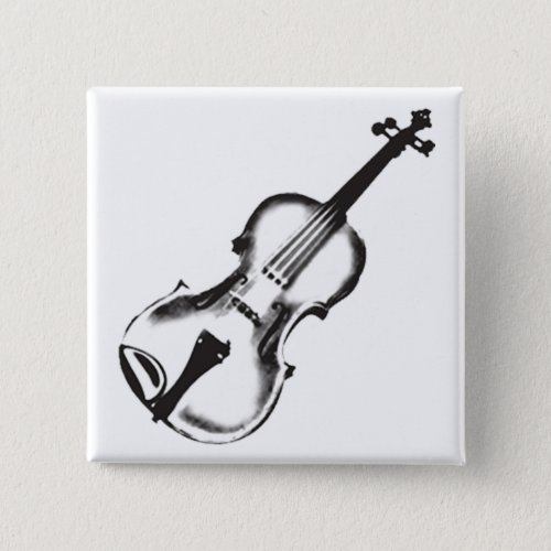 Fiddle or Violin Drawing Pinback Button
