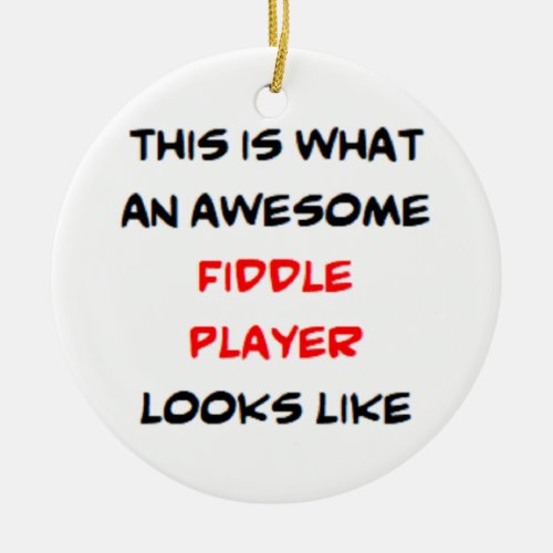 fiddle player awesome ceramic ornament