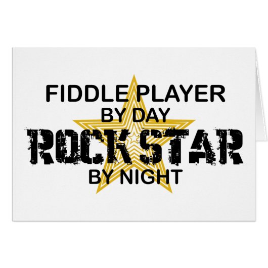 Fiddle Player Rock Star by Night Cards (Front Horizontal)