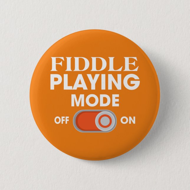 Fiddle Playing  Button (Front)