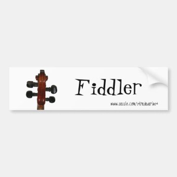 Fiddle Scroll Bumper Sticker by stradavarius at Zazzle