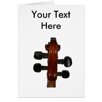 Fiddle Scroll Card by stradavarius at Zazzle