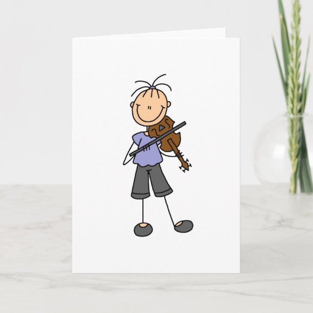 Fiddle Stick Figure Card (Front)