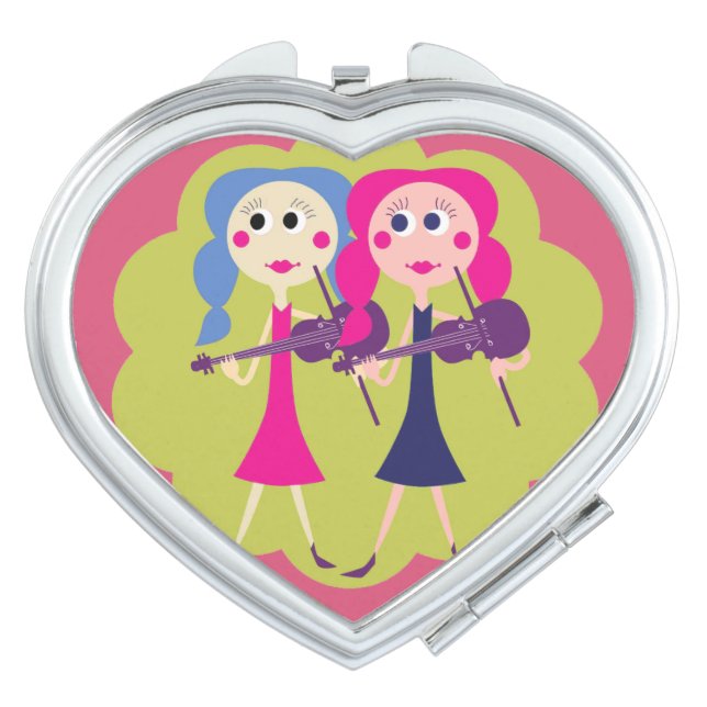 Fiddle Twins Mini Mirror (Front)