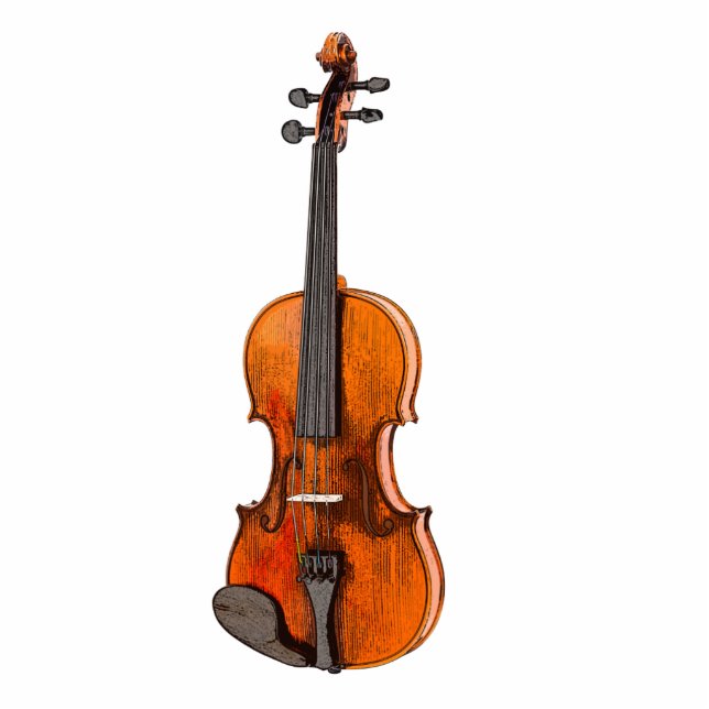Fiddle Violin 3D Cutout (Front)