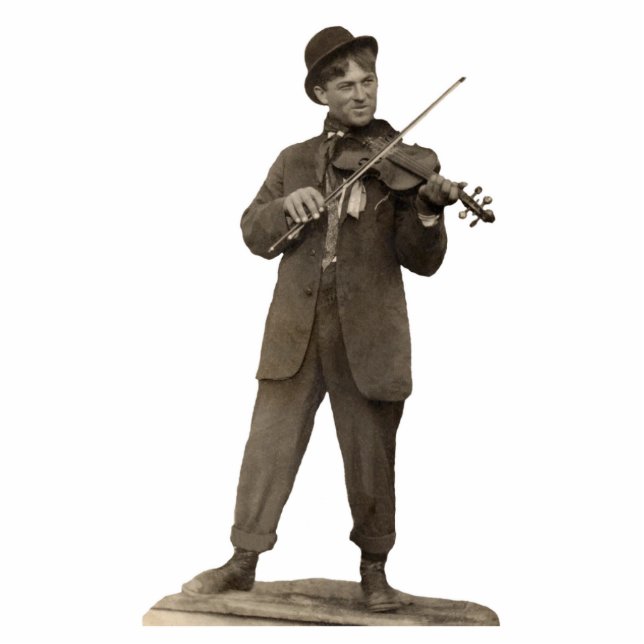 Fiddle Violin Player customizable 3D Statuette (Front)