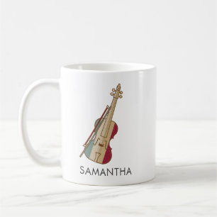 Fiddle Whisperer Vintage Violin Personalized Coffee Mug