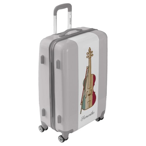 Fiddle Whisperer Vintage Violin Personalized Luggage