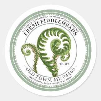 Fiddlehead Fern Vintage Harvest Label