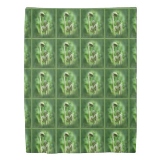 Fiddlehead Ferns Nature Pattern Duvet Cover