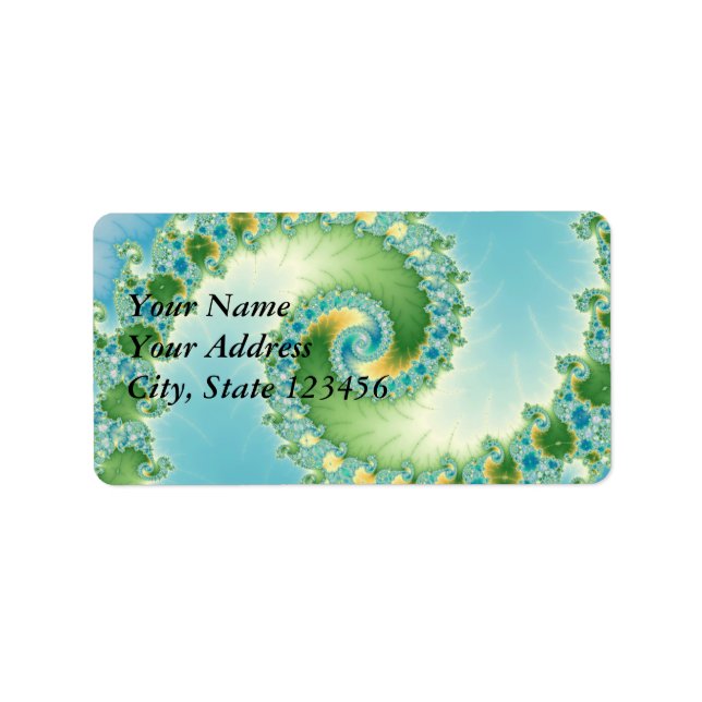 Fiddlehead - Fractal art Label (Front)