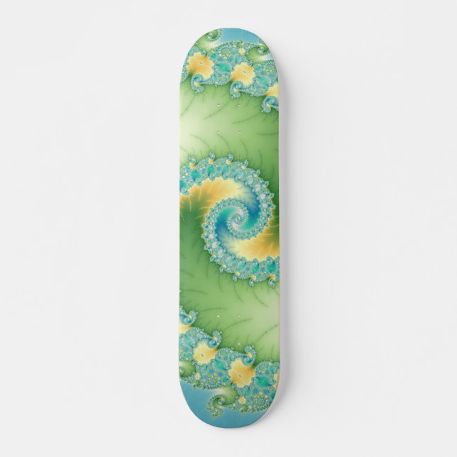 Fiddlehead - Fractal art Skateboard Deck (Front)