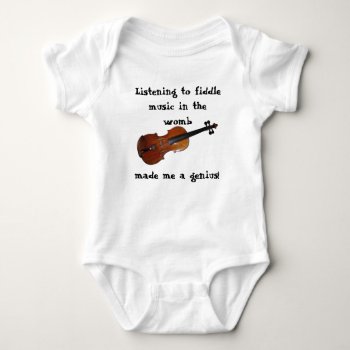 Fiddler Baby Bodysuit by stradavarius at Zazzle