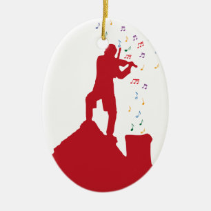 Fiddler  ceramic ornament